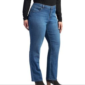 LEE RIDERS RELAXED MIDRISE STRAIGHT LEG JEANS 26W NWT SLIMMING FIT CURVY